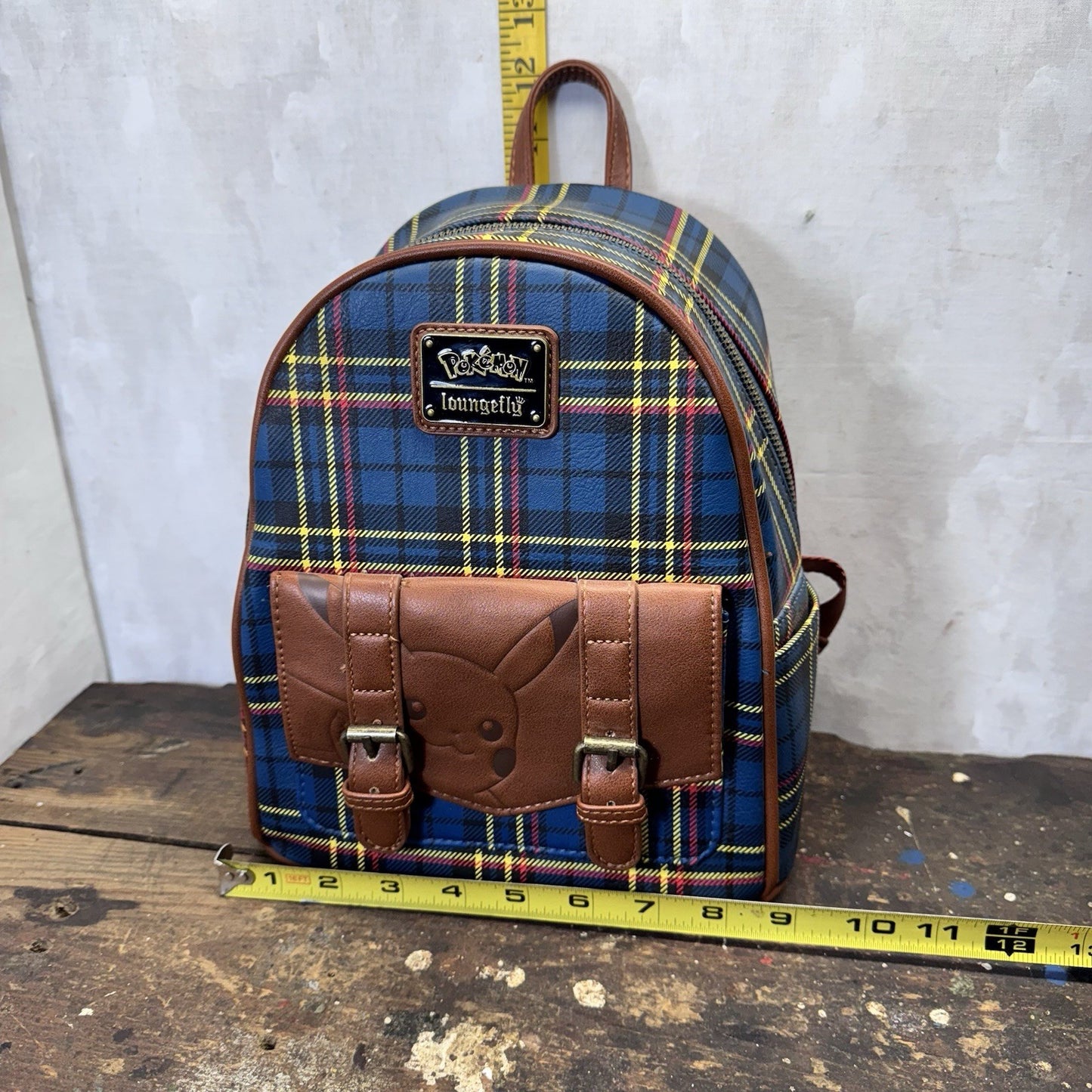 Loungefly Pikachu Plaid Backpack New With Tags 