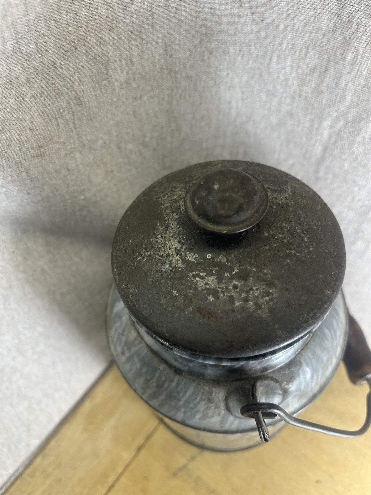 Grey Enamel 7” Cream Can