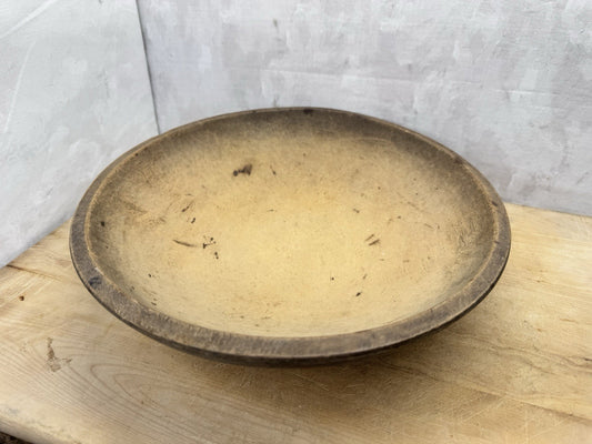 Antique Early Wooden Dough Bowl #S-1532