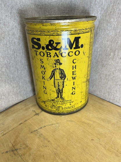 S & M Vintage Tobacco Tin