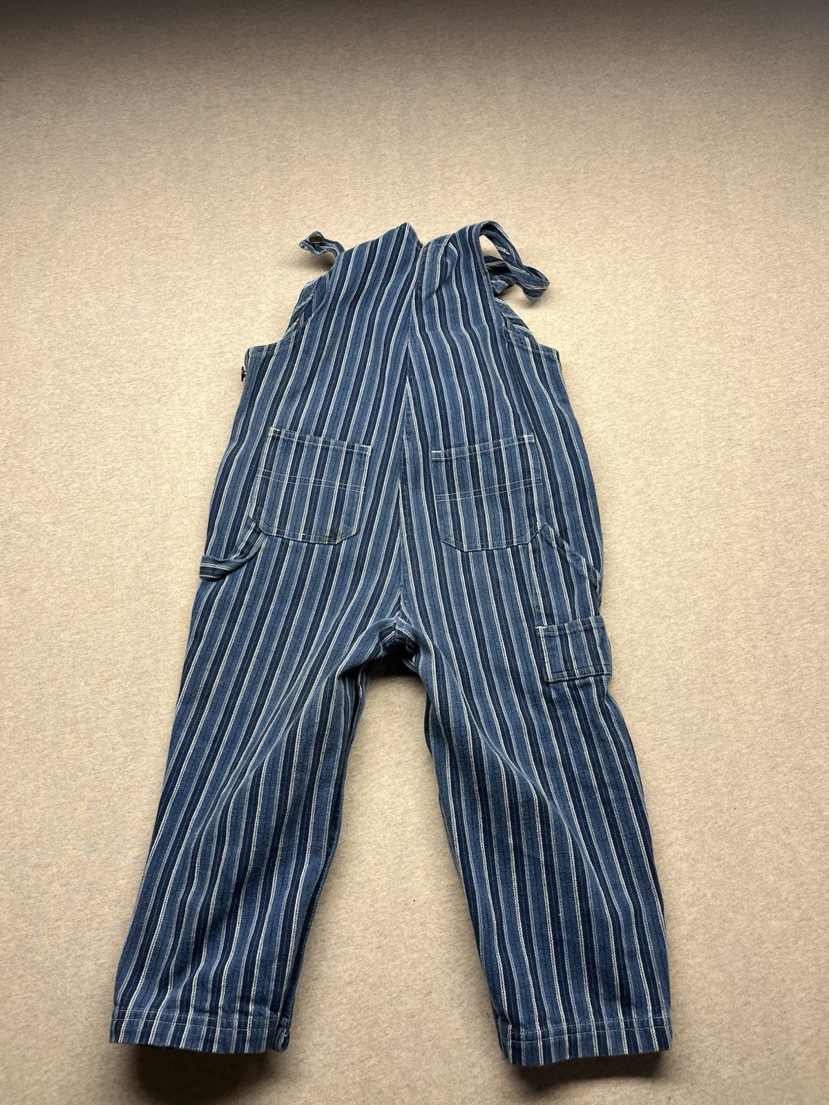 McKids Striped Bob Overalls  Child’s Size 4