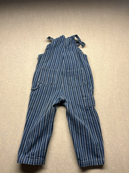 McKids Striped Bob Overalls  Child’s Size 4