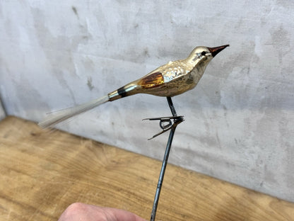Antique Glass Bird Clip On Ornament #1487