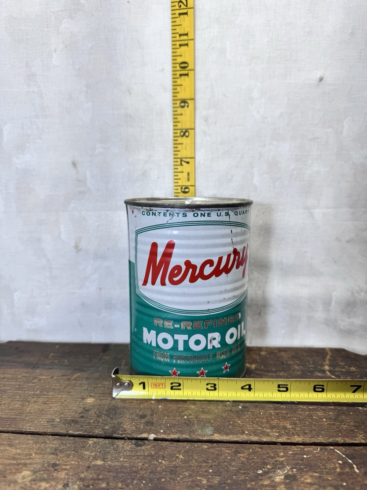 Mercury Re Refined Motor Oil Repurposed Can Bank Vintage