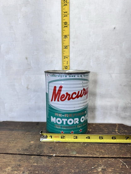 Mercury Re Refined Motor Oil Repurposed Can Bank Vintage