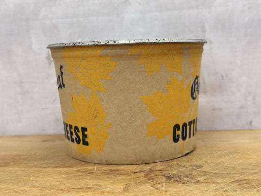 Gold Leaf Brand Cottage Cheese Container Vintage #1188
