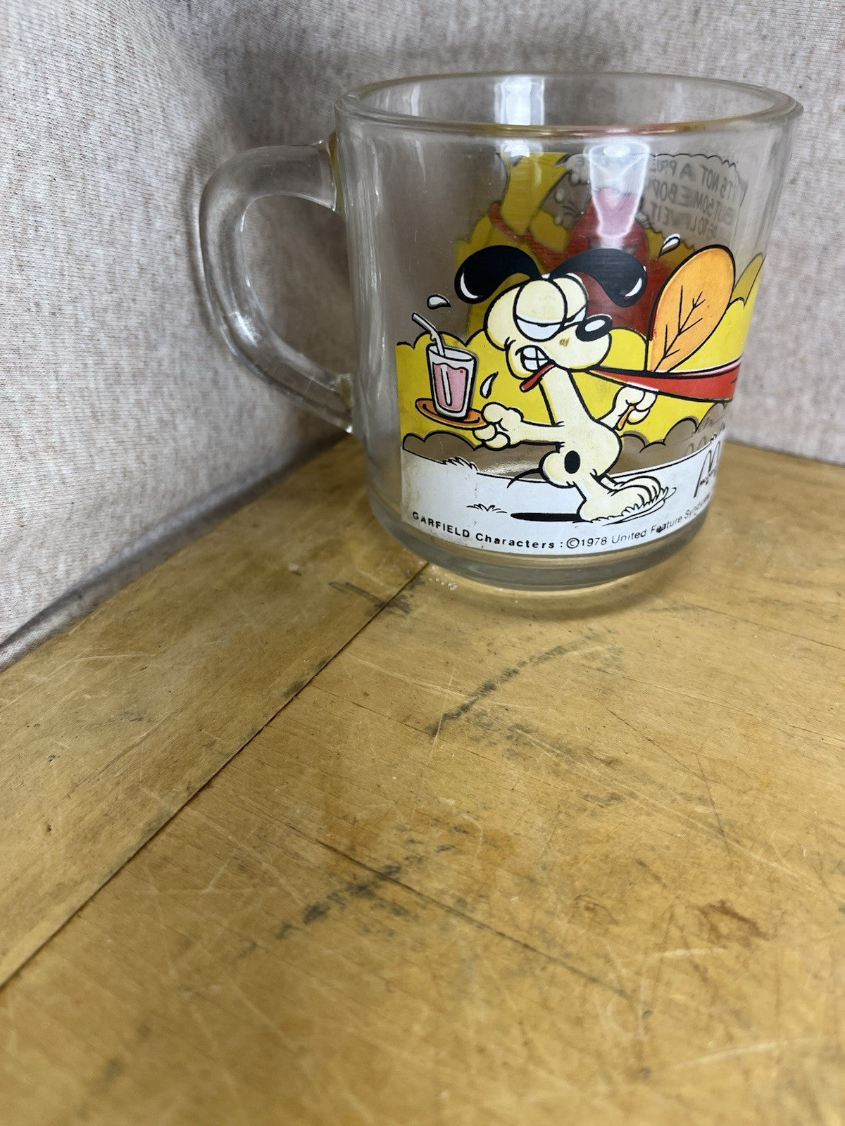 Garfield Mc Donald’s Vintage Glass Mug
