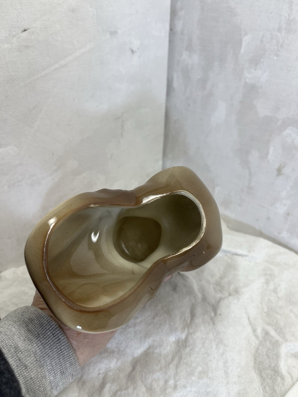 vintage ceramic deer planter