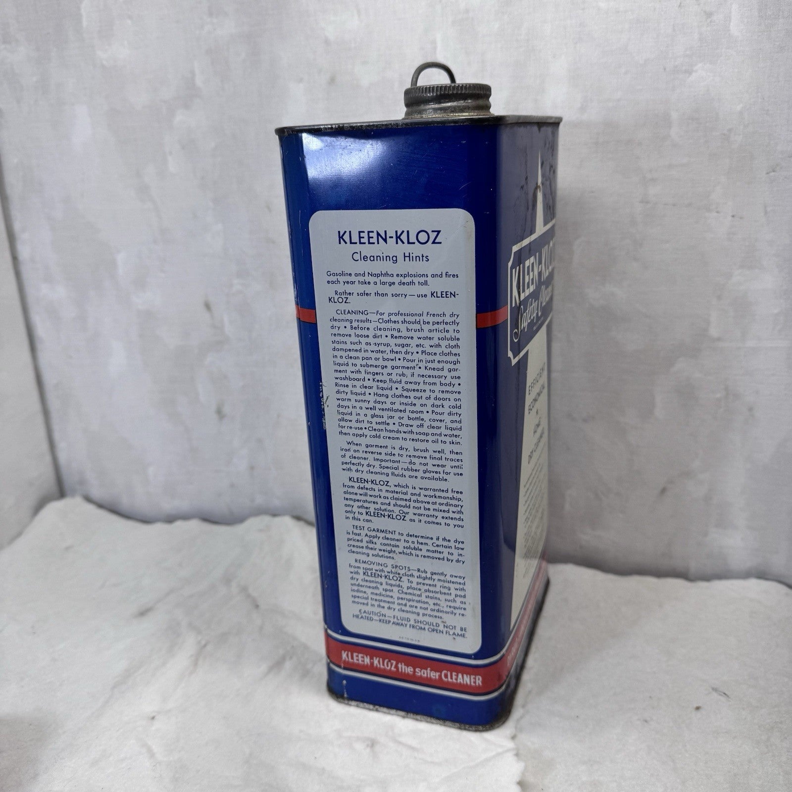 Kleen-Kolz Safety Cleaner Temper Vintage Tin 