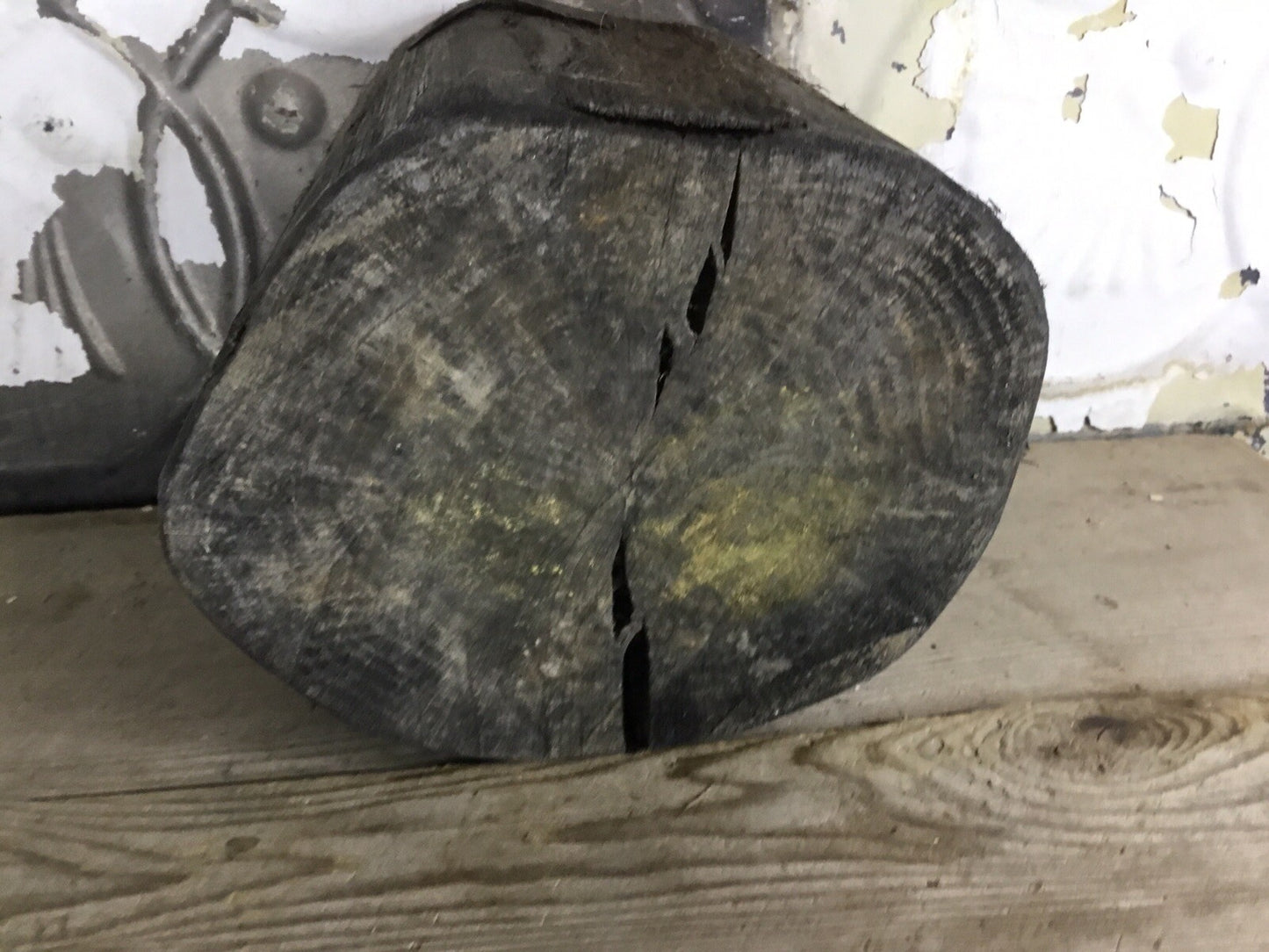Primitive Antique Morter And Pestal With Repairs, Farm Decor, Home Decor