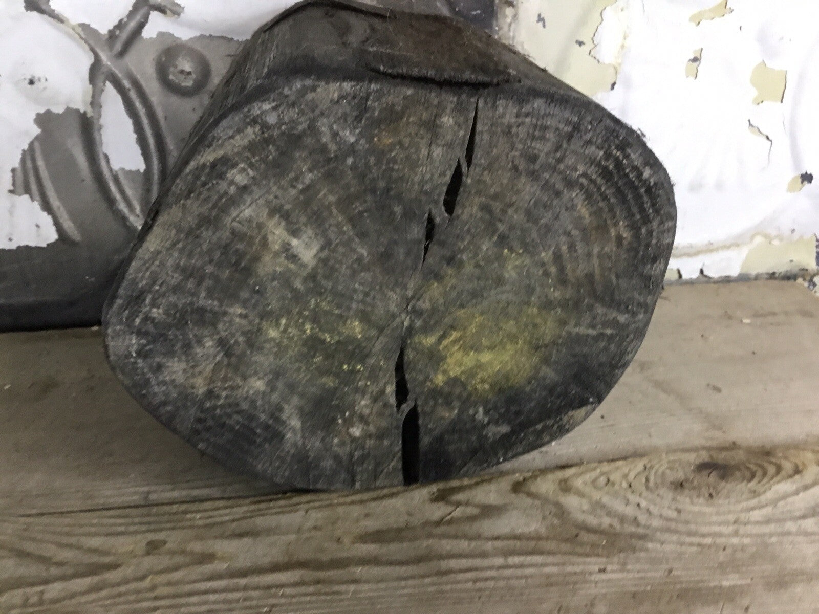 Primitive Antique Morter And Pestal With Repairs, Farm Decor, Home Decor