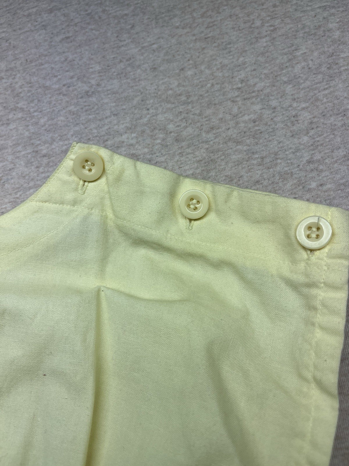 1960s, 70s Women’s Yellow Embroidered Cotton Sleeveless Romper 