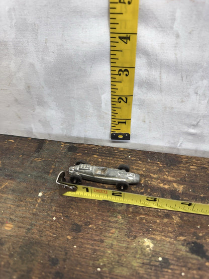 Vintage Tootsie Toy Indie Style Race Car Silver 