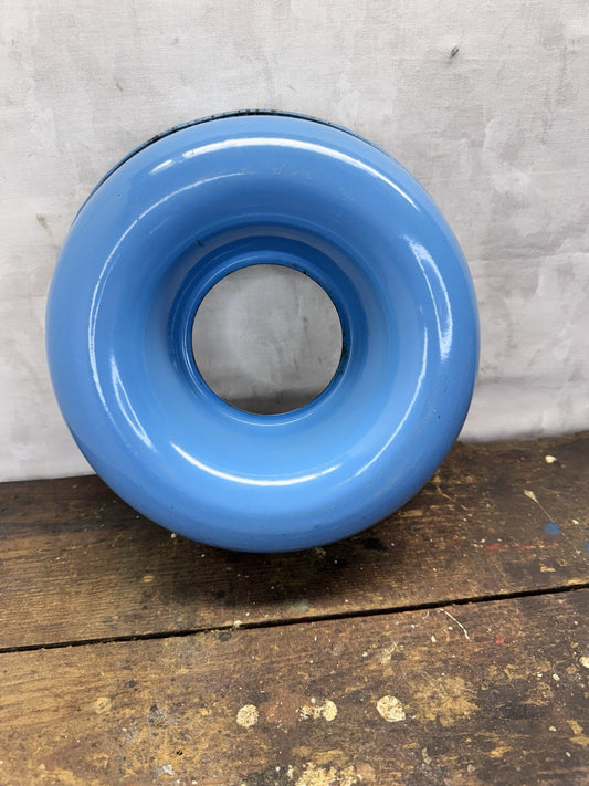 Blue And White Enamelware Bundt Cake Pan Antique #1379