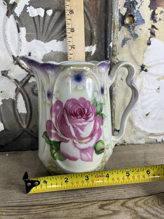 Antique Vintage Germany Floral Pitcher