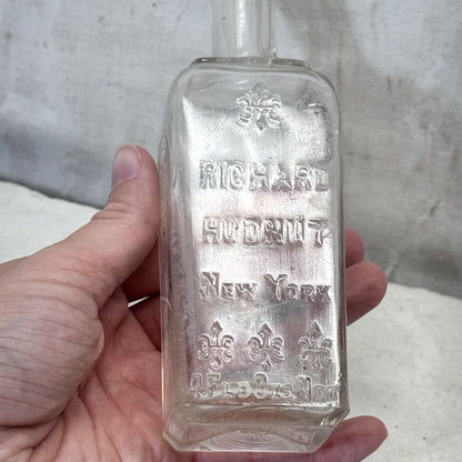 Richard Hudnut Embossed Glass Vintage Perfume Bottle