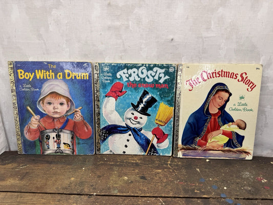 Three Little Golden Books Vintage #1038