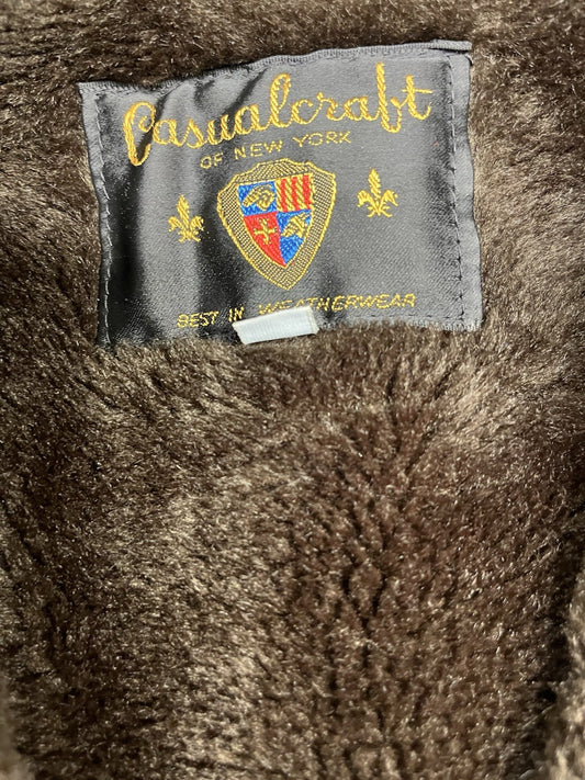 Casual craft Corduroy 42L Coat Faux Fur Inside Vintage