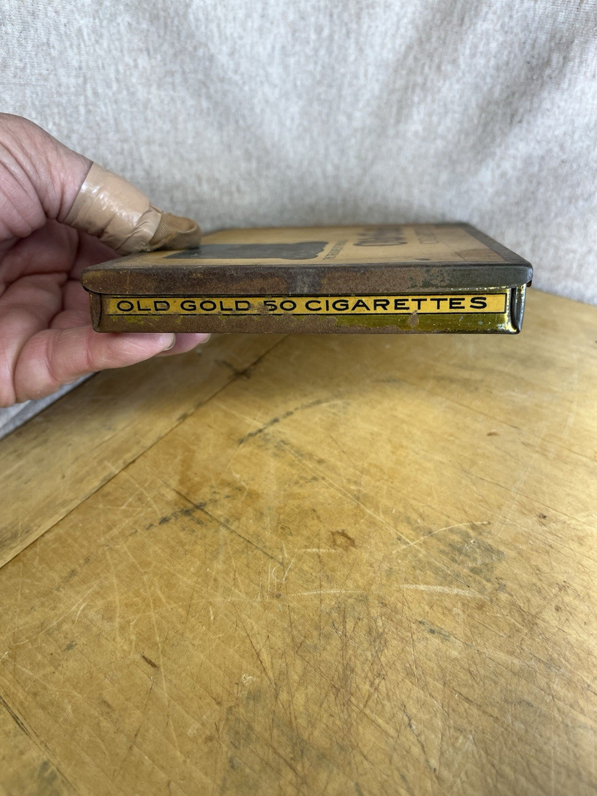 Vintage Old Gold Empty Cigarette Tin