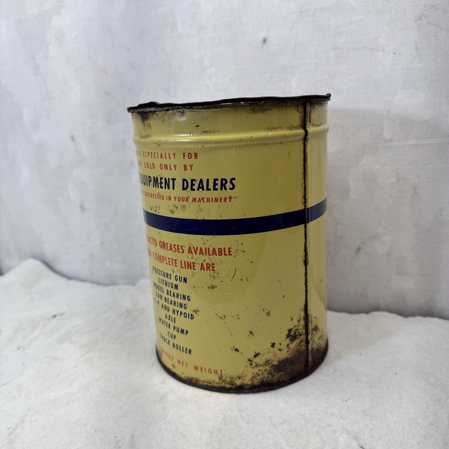 Tracto Grease Tin Can Vintage 