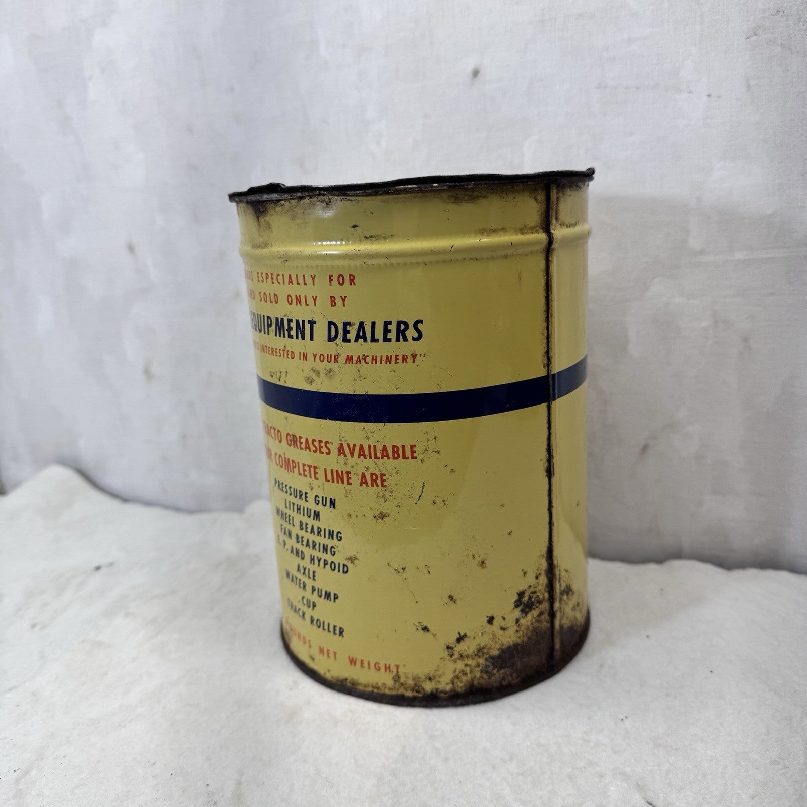 Tracto Grease Tin Can Vintage 