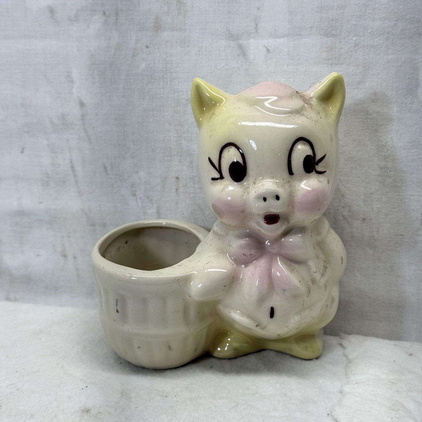 Vintage Shawnee Pottery Porky Pig Ceramic Planter
