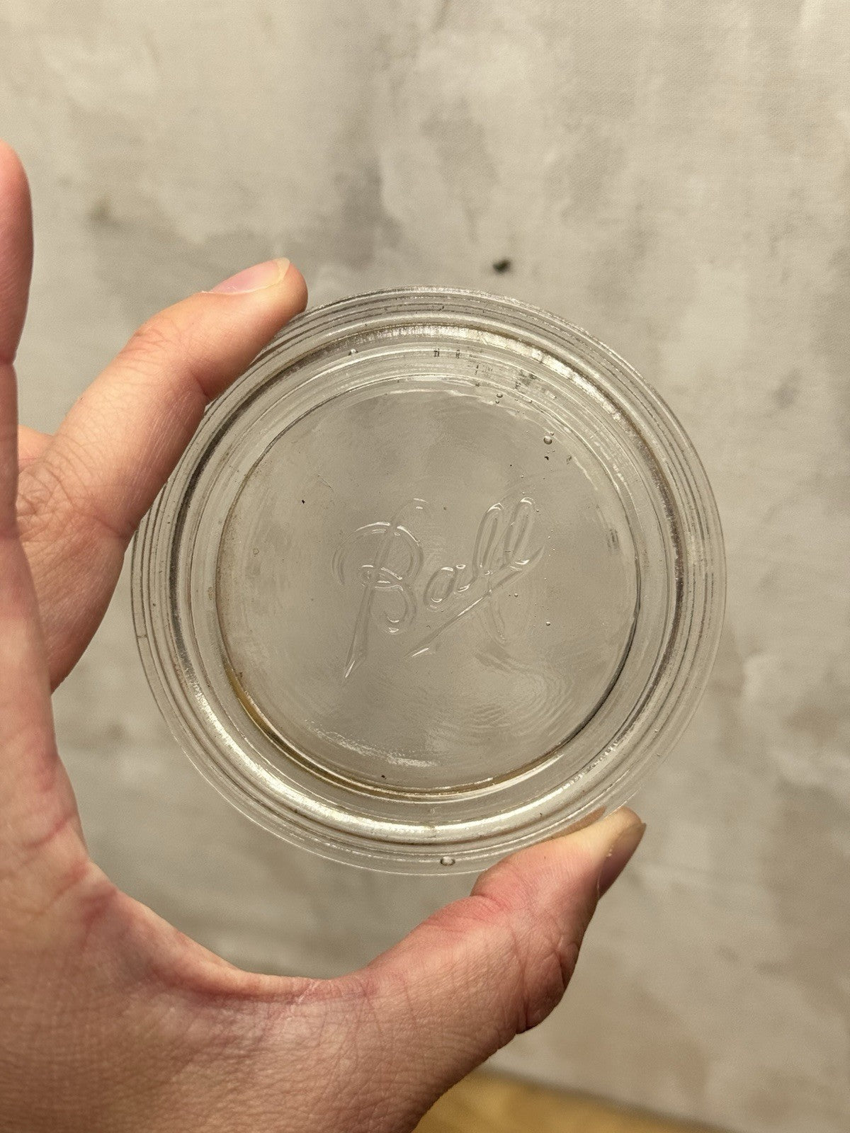 Wide Mouth Mason Jar Rings With Glass Toppers 3 Antique #1524