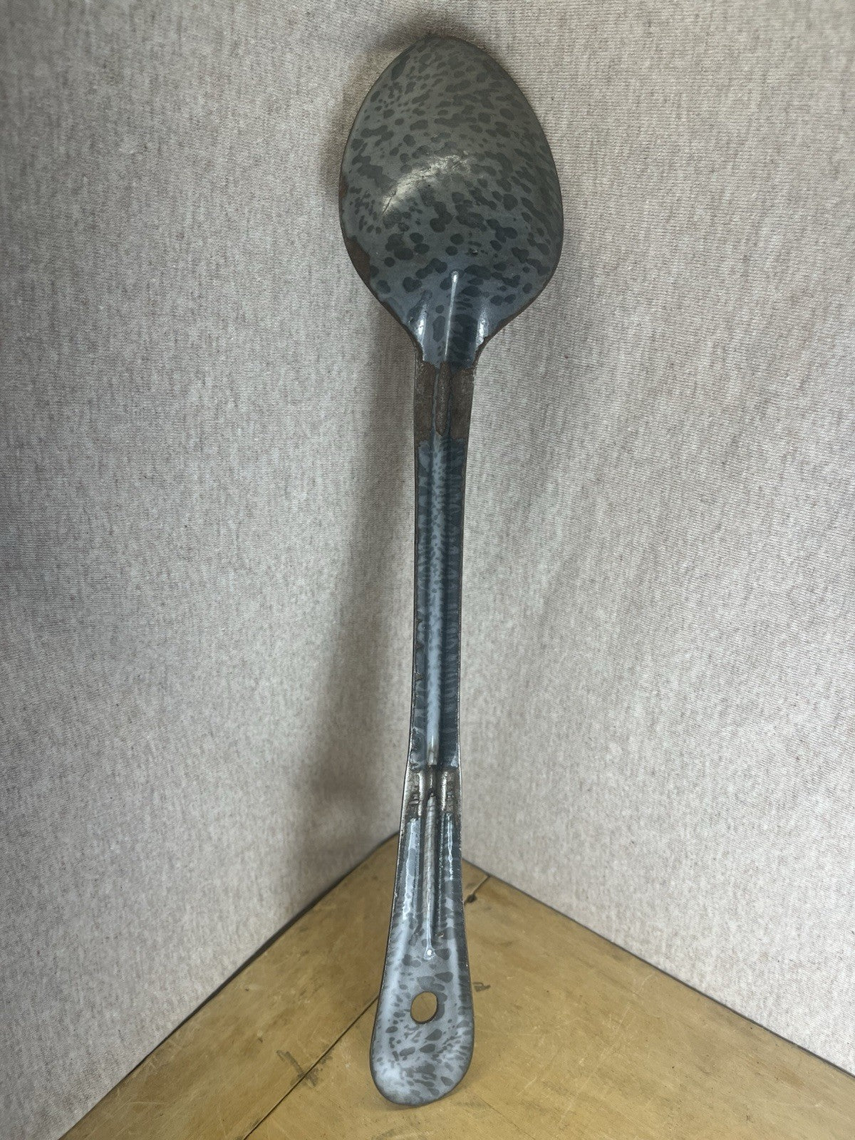 Grey Enamel 13” Spoon
