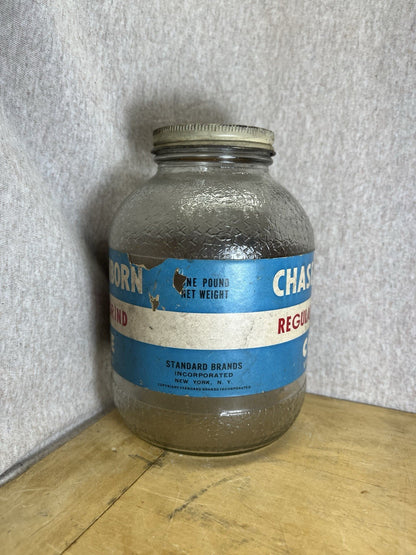 Chase & Sanford #1 Vintage Coffee Jar Empty