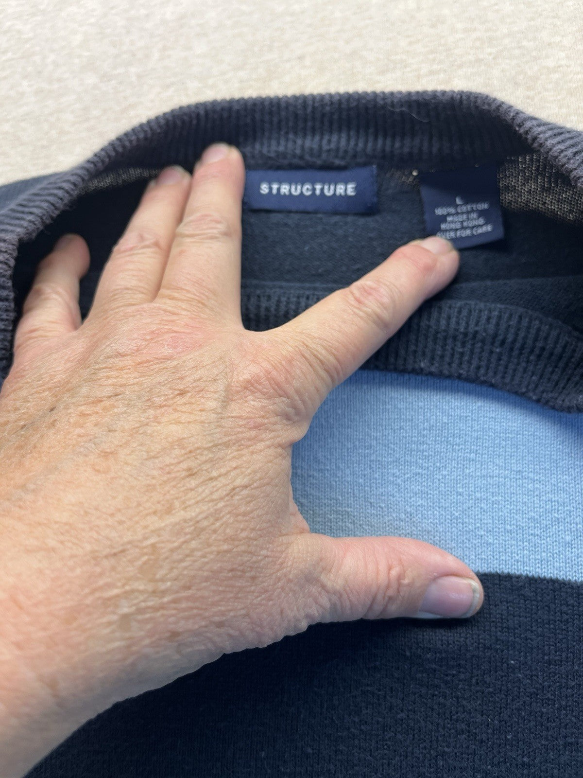 structure mens sweater Lg