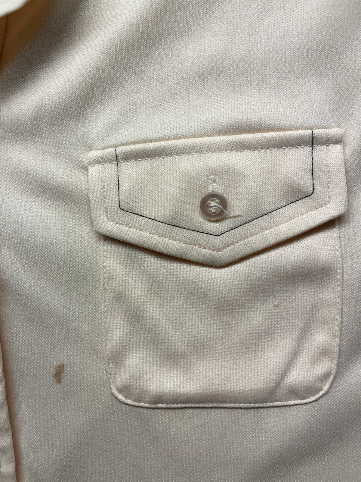 1980s Men’s Pale Yellow Shirt