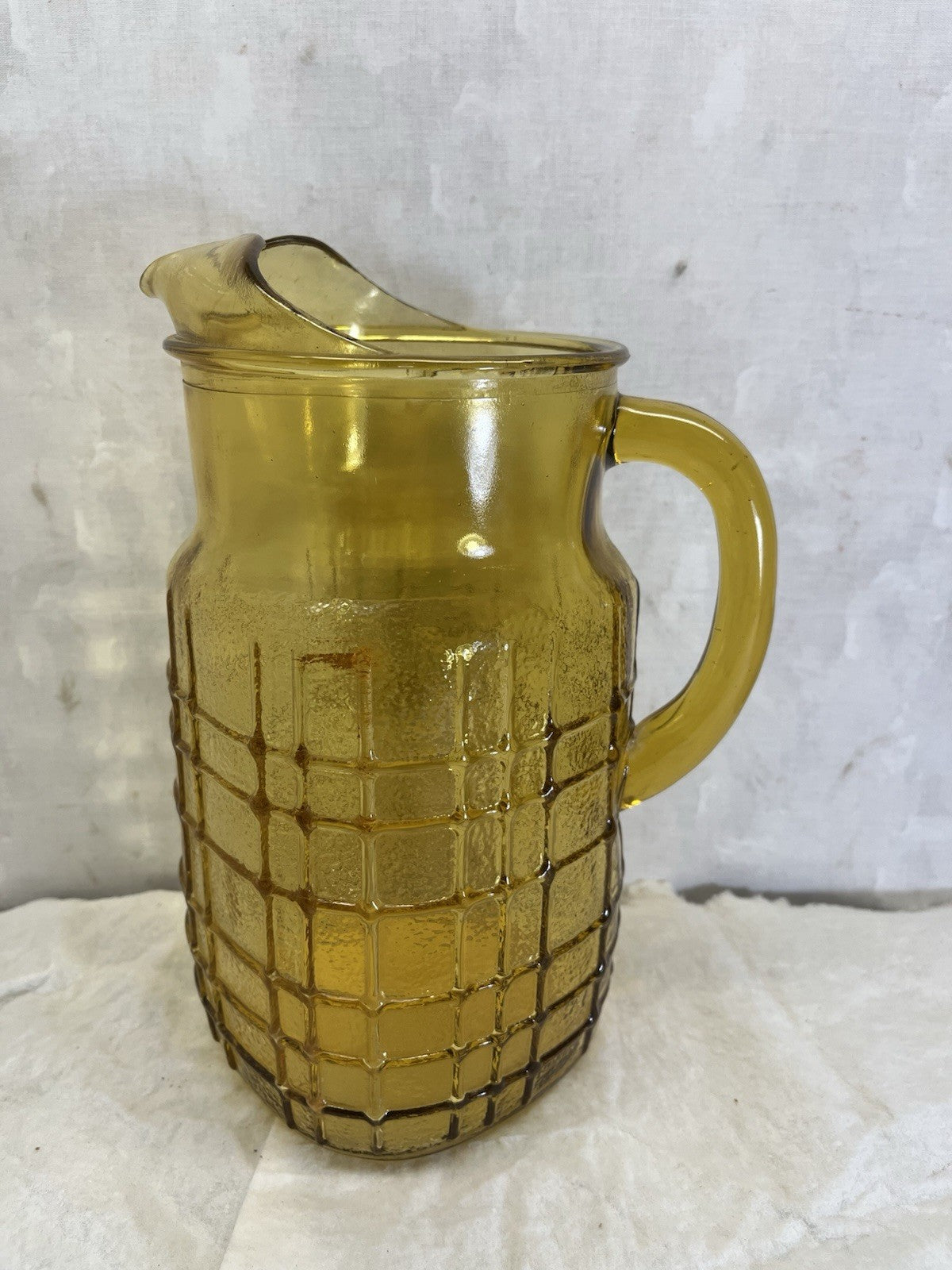 Mid Century Amber Pitcher 