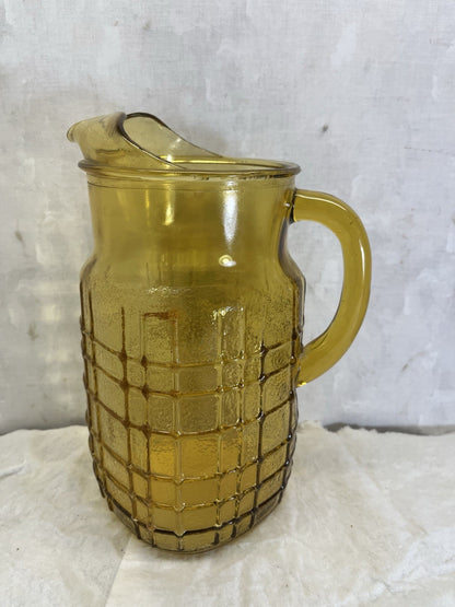 Mid Century Amber Pitcher 