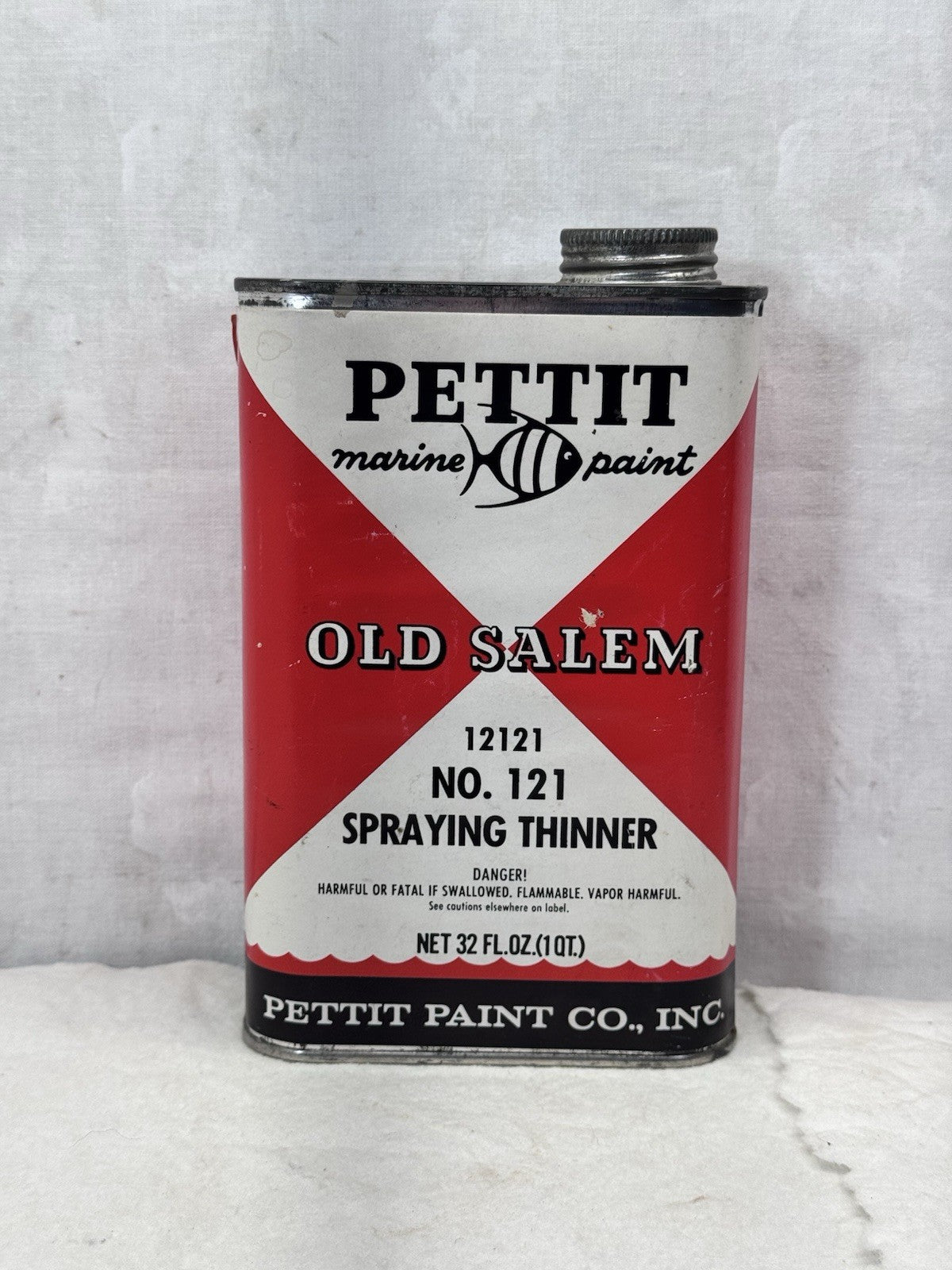 Pettit Old Salem Spraying Thinner Vintage Tin Can