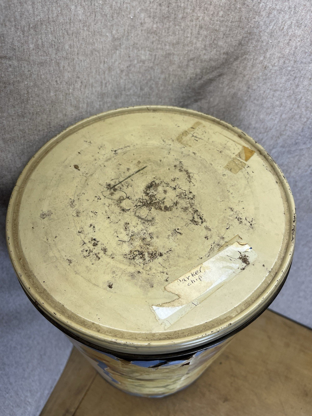 Vintage A&P Jane Parker Potato Chips Tin Canister 1 lb Copper