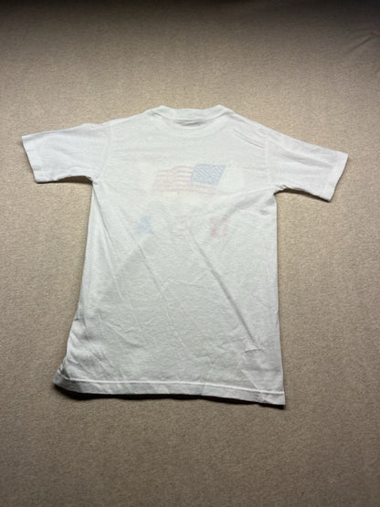 1980s Youth Wht USA S Sleeve Tshirt