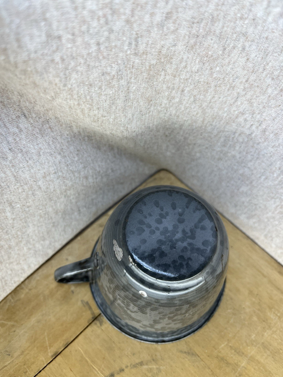 Grey Enamel Coffee Cup