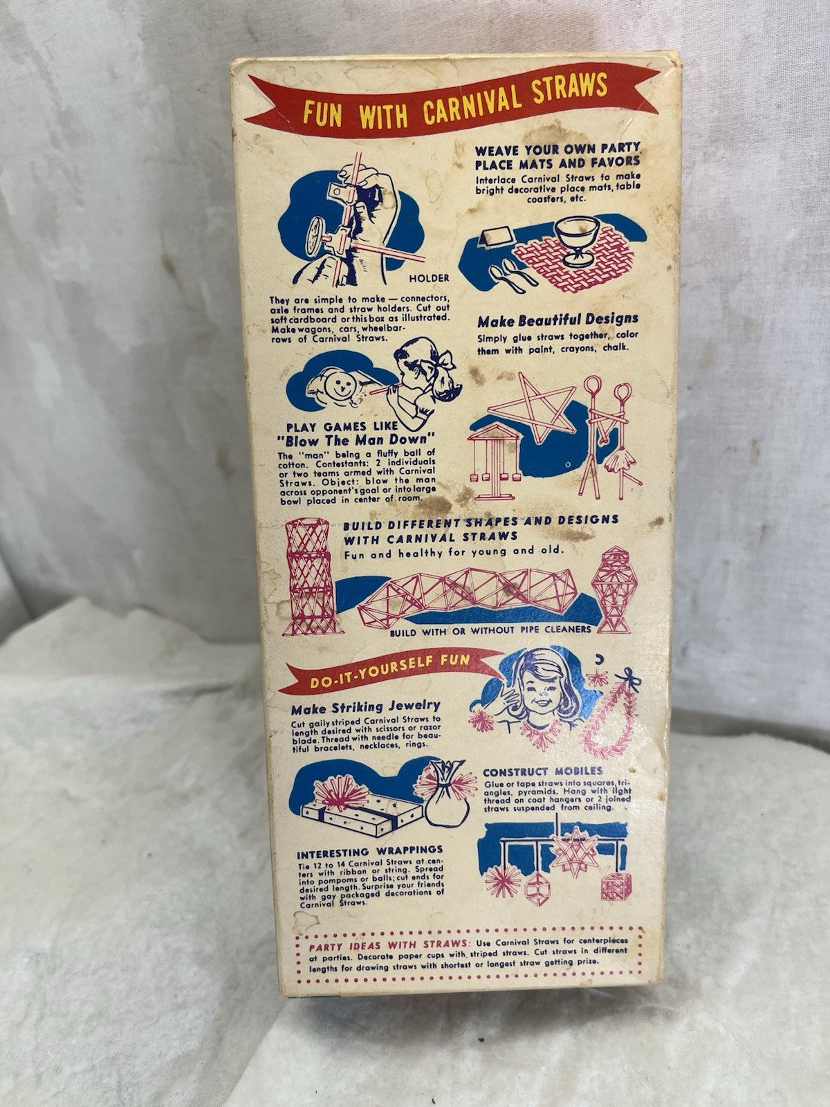 Clown Carnival Elbo Vintage Straws
