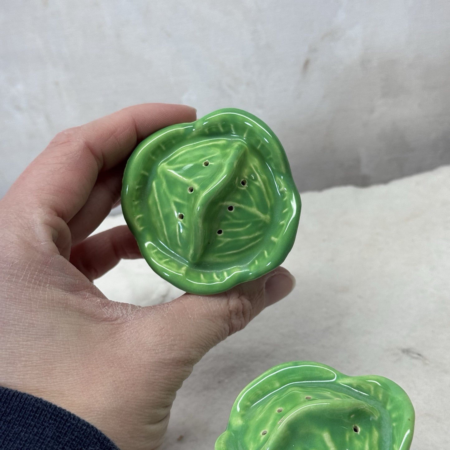 Lettuce Cabbage Vintage Salt Pepper Shakers