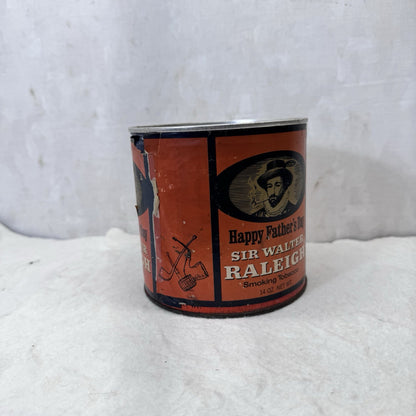 Fathers Day Sir Walter Raleigh Smoking Tobacco Tin Vintage Empty