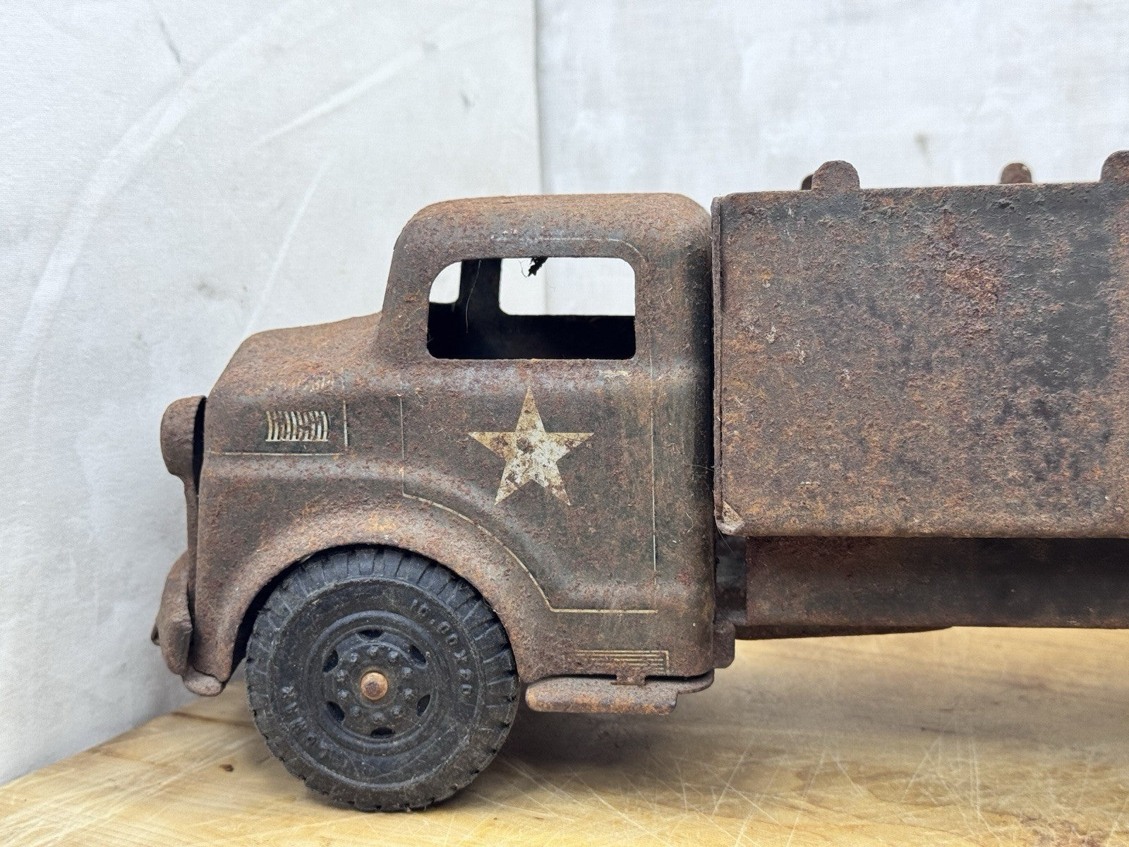 Vintage 1950’s Marx Lamar Army Troop Transport Truck Pressed Steel #1338