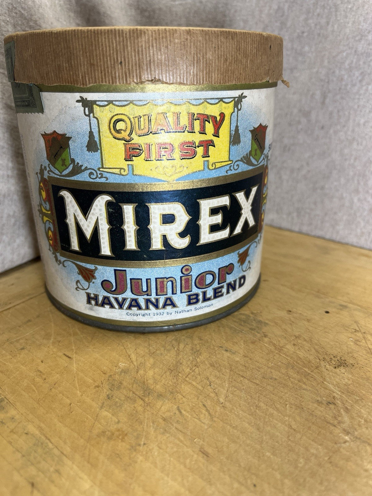 Murex Junior Havana Empty Tobacco Tin And Cardboard