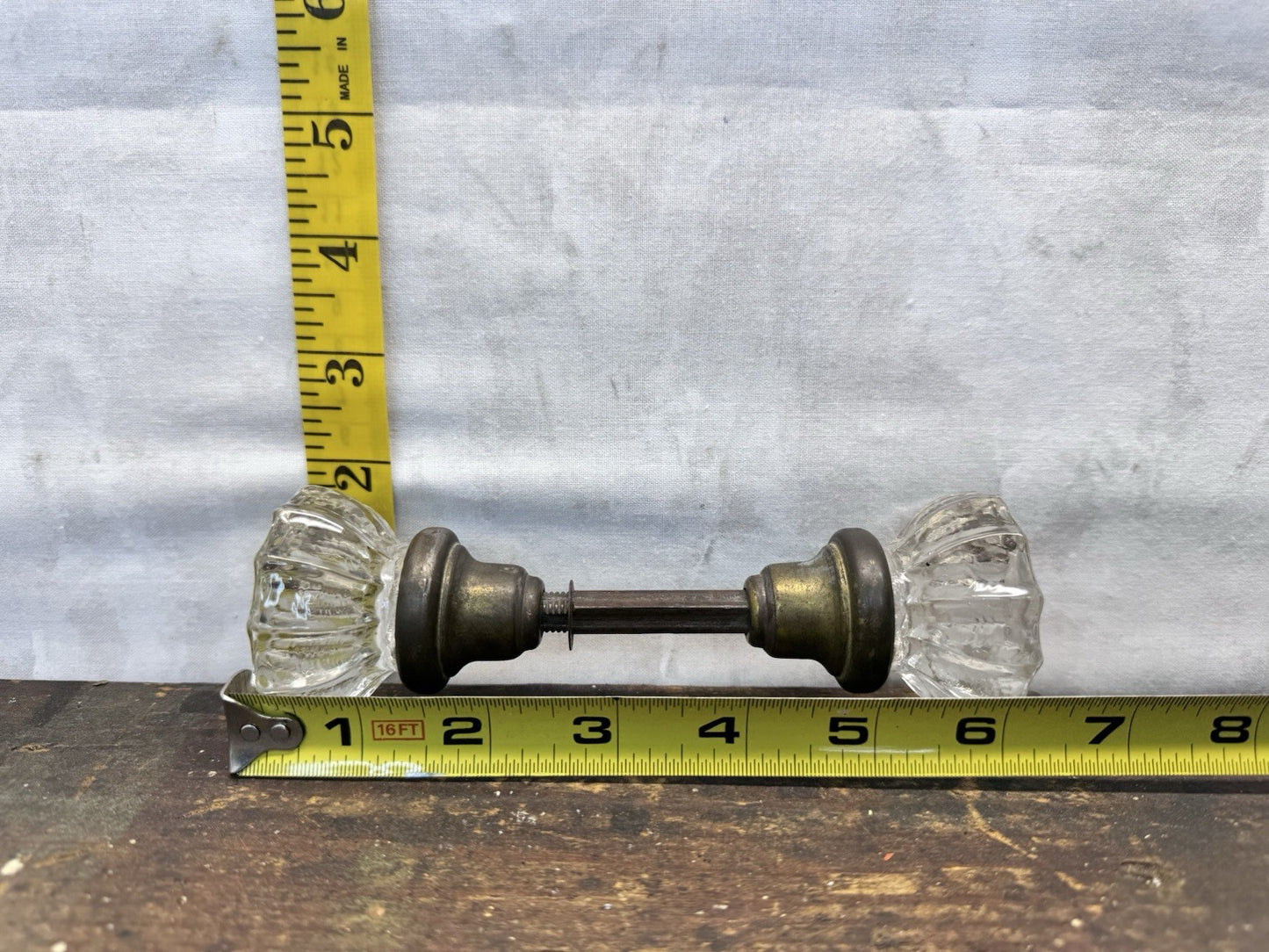Antique Detailed Crystal Door Knob Set #1375