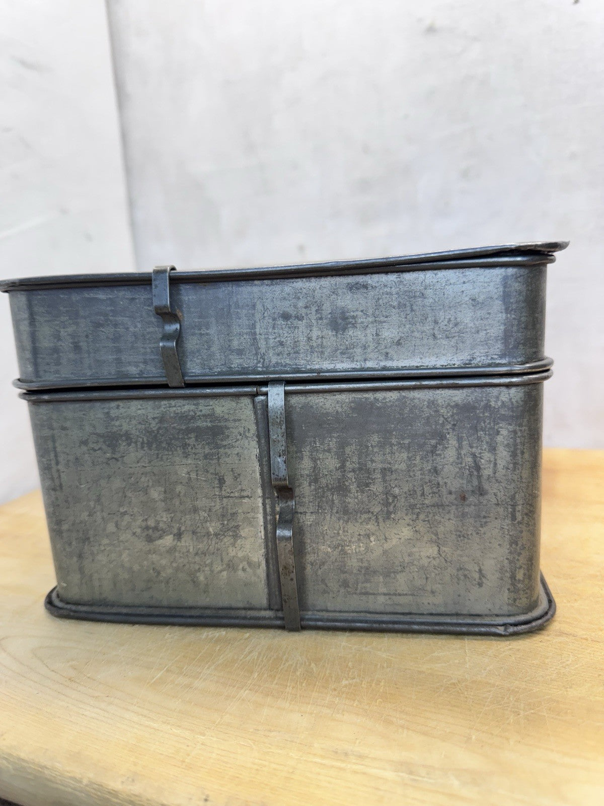 Antique Angel food Tin Mold With Lid  #1494