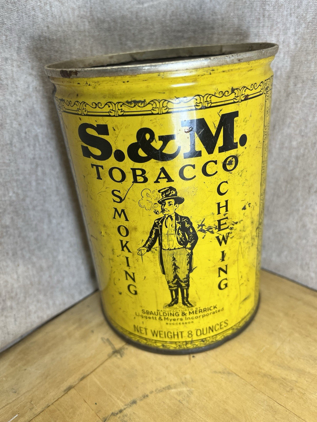 S & M Vintage Tobacco Tin