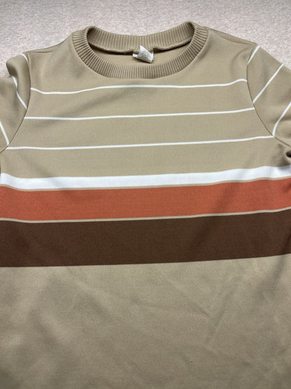 1970s Men’s Beeline Union Brown Striped L Sleeve Knit Shirt