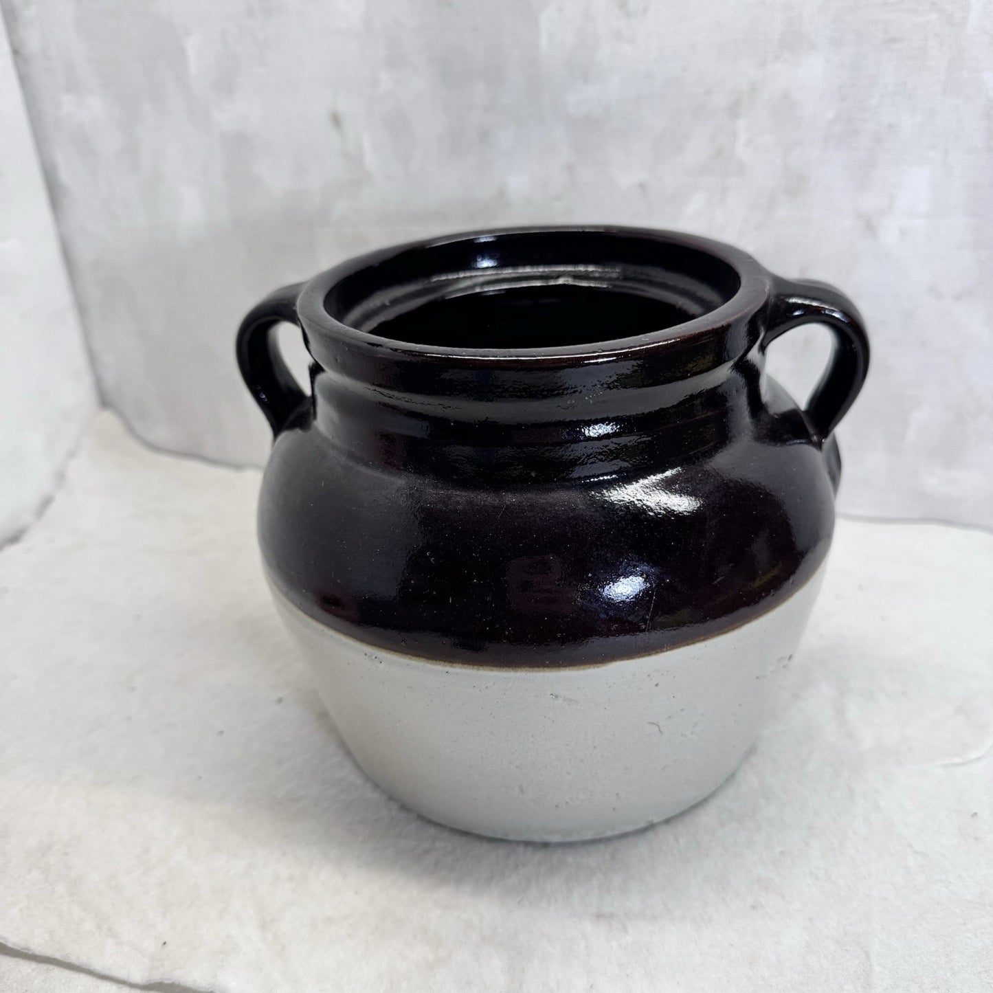 Vintage Stoneware Pot Red Wing No Lid 