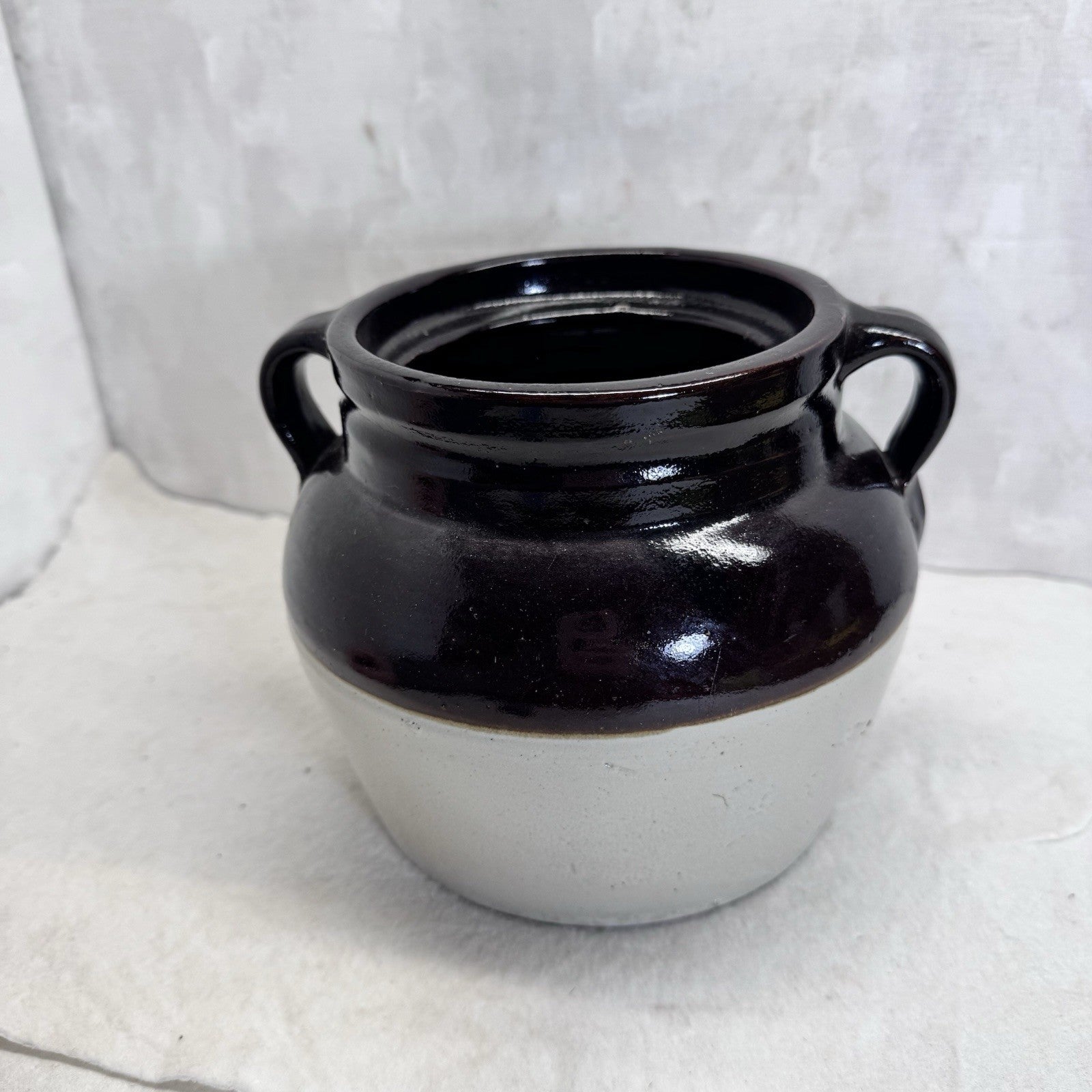 Vintage Stoneware Pot Red Wing No Lid 