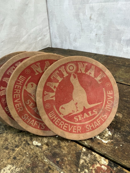 Vintage National 6 Oil & Grease Seals W/Box # 123