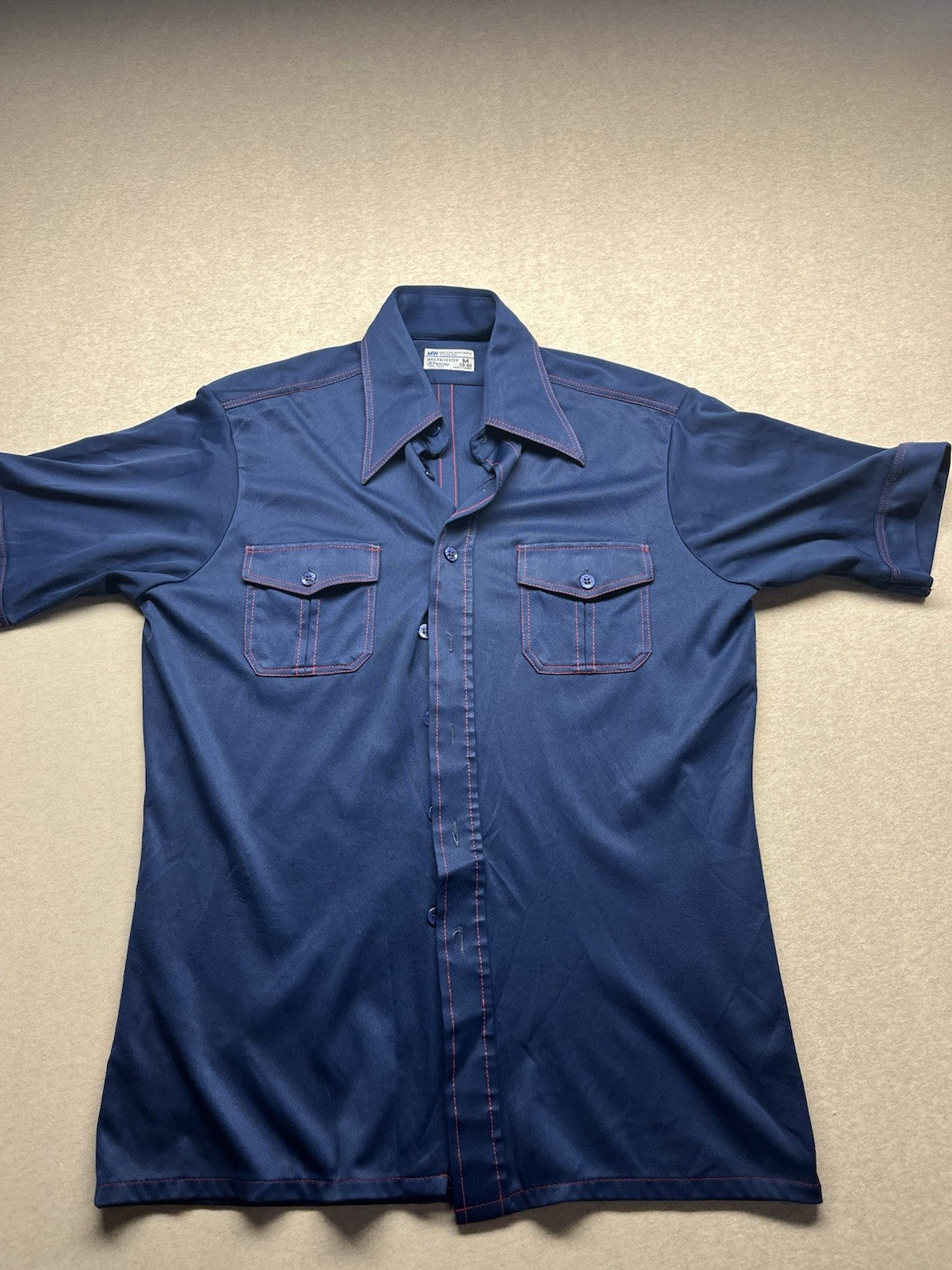 1970s Men’s Blue S Sleeve Shirt